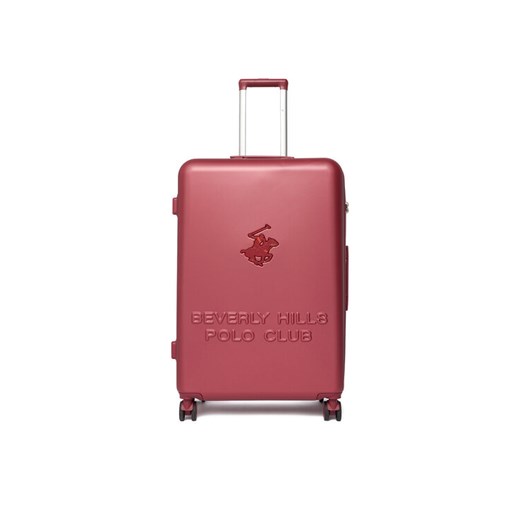 Walizka duża Beverly Hills Polo Club CEO-BHPC-L-004-08-BURGUNDY Bordowy ze sklepu eobuwie.pl w kategorii Walizki - zdjęcie 187966281