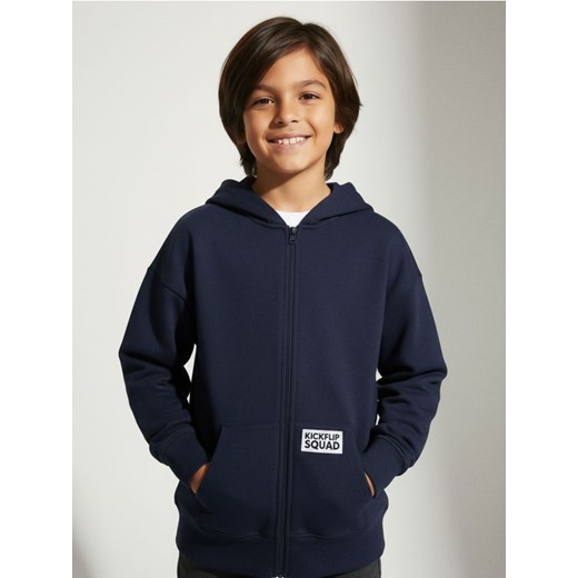 Sinsay - Rozpinana bluza z kapturem - granatowy ze sklepu Sinsay w kategorii Bluzy chłopięce - zdjęcie 187970053