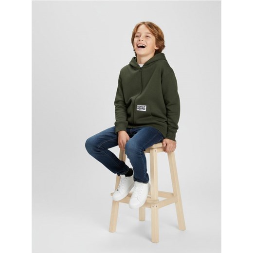 Sinsay - Rozpinana bluza z kapturem - khaki ze sklepu Sinsay w kategorii Bluzy chłopięce - zdjęcie 187970054