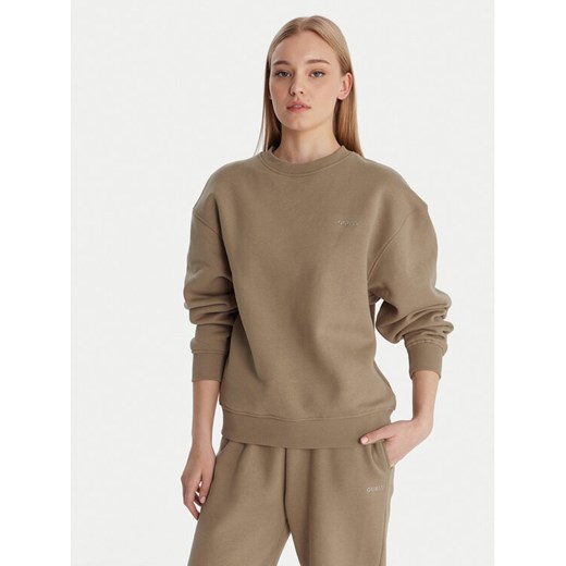 Guess Bluza V6RQ13 K9V31 Beżowy Regular Fit ze sklepu MODIVO w kategorii Bluzy damskie - zdjęcie 187971172