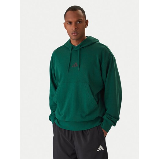 adidas Bluza Essentials Feel Cozy JE3841 Zielony Regular Fit ze sklepu MODIVO w kategorii Bluzy męskie - zdjęcie 187971223