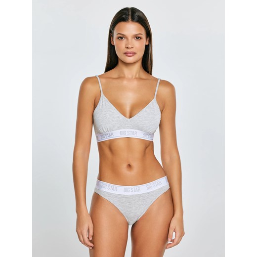 Biustonosz damski bawełniany szary Ardelia 901 ze sklepu Big Star w kategorii Biustonosze - zdjęcie 187972180