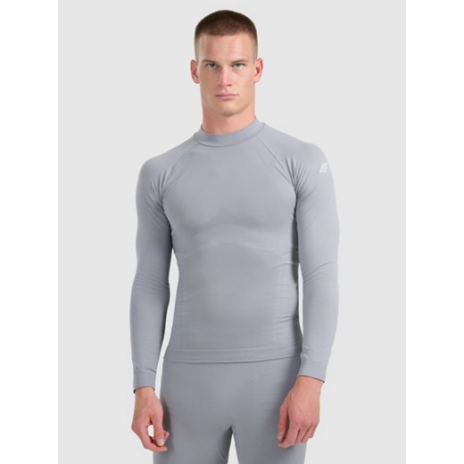 Męska bielizna termoaktywna (góra) 4F 4FWAW25USEAM224 - szara ze sklepu Sportstylestory.com w kategorii Bielizna termoaktywna męska - zdjęcie 187972853