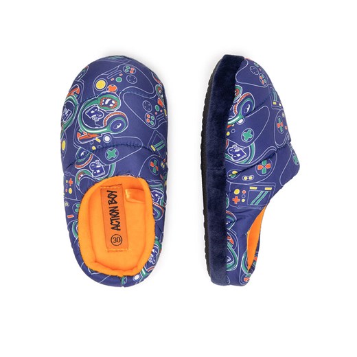 Kapcie Action Boy P3141001K Granatowy ze sklepu eobuwie.pl w kategorii Kapcie dziecięce - zdjęcie 187972993