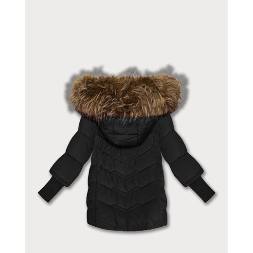 Zimowa kurtka damska z dzianinowymi ściągaczami Goodlookin czarna (KK60613) Goodlookin.pl XL (42) goodlookin.pl