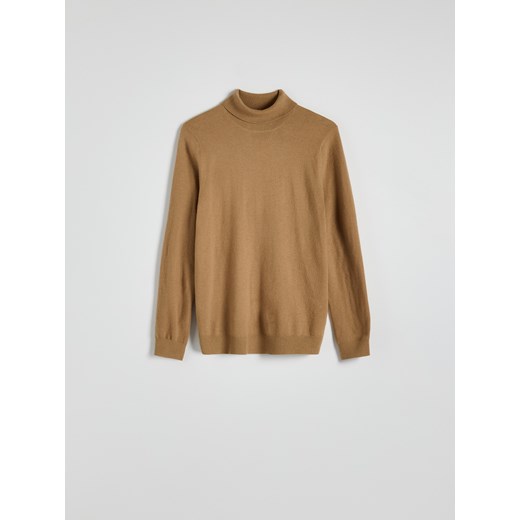 Reserved - Golf z wełny merino - beżowy ze sklepu Reserved w kategorii Swetry damskie - zdjęcie 187973220