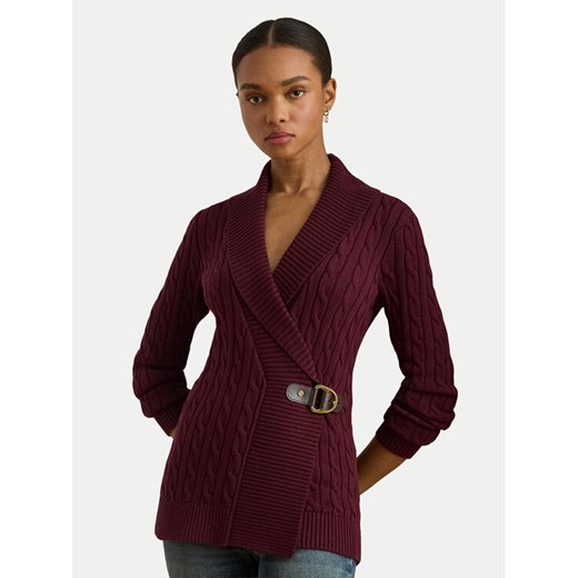 LAUREN RALPH LAUREN Sweter 200808258027 Bordowy Relaxed Fit ze sklepu MODIVO w kategorii Swetry damskie - zdjęcie 187976042