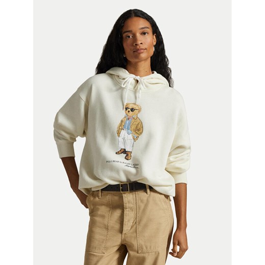 Polo Ralph Lauren Bluza 211A96598001 Écru Relaxed Fit ze sklepu MODIVO w kategorii Bluzy damskie - zdjęcie 187976093