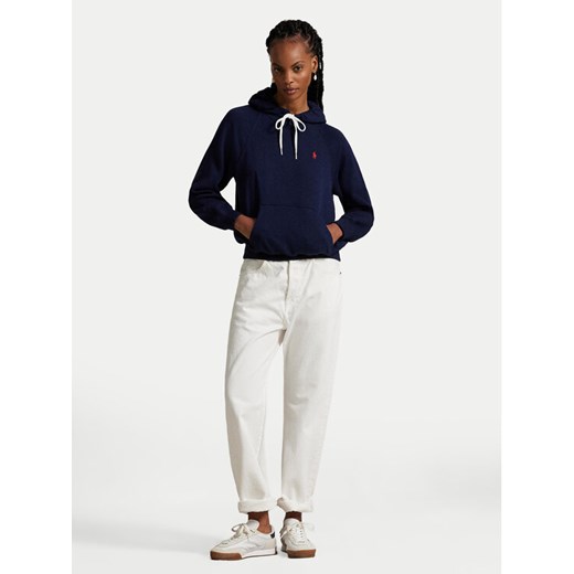 Polo Ralph Lauren Bluza 211971691003 Granatowy Relaxed Fit ze sklepu MODIVO w kategorii Bluzy damskie - zdjęcie 187976102