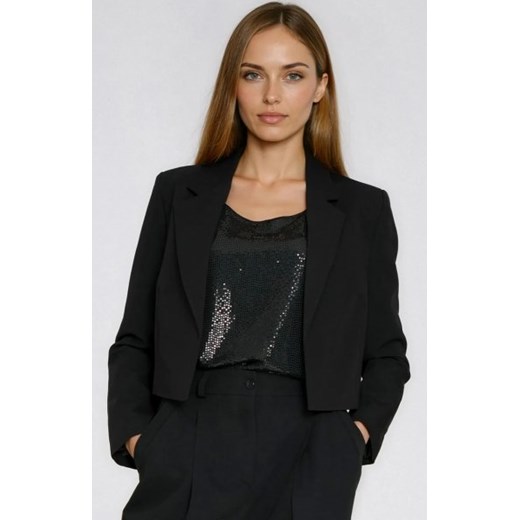 Krótki czarny żakiet damski ze sklepu intimiti.pl w kategorii Marynarki damskie - zdjęcie 187977401