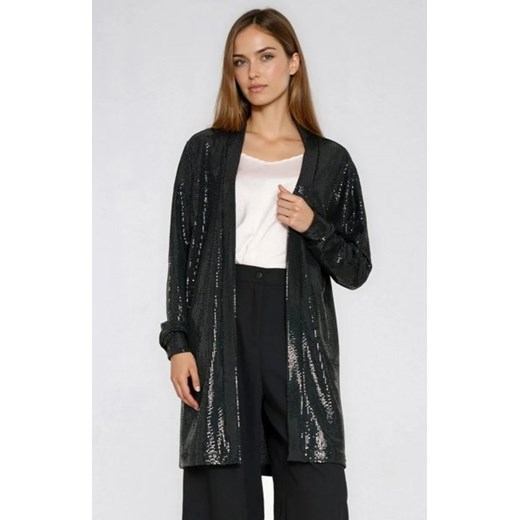 Cienki cekinowy blezer - czarny Nife ze sklepu intimiti.pl w kategorii Marynarki damskie - zdjęcie 187978051