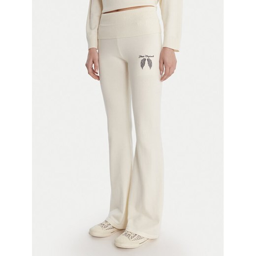 Guess Spodnie dzianinowe W6RB63 Z2V62 Écru Relaxed Fit ze sklepu MODIVO w kategorii Spodnie damskie - zdjęcie 187978864