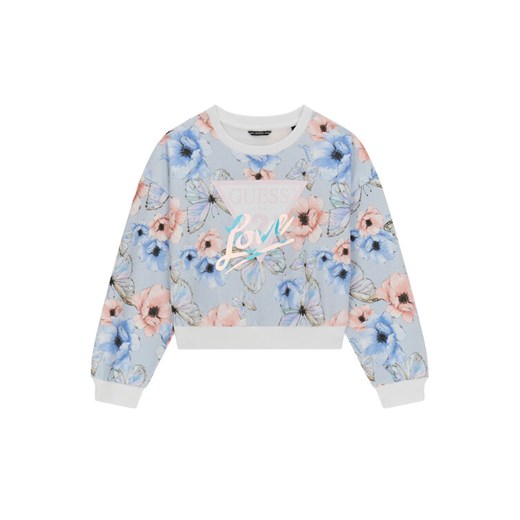 Guess Bluza J6RQ04 KA6R4 Błękitny Regular Fit ze sklepu MODIVO w kategorii Bluzy dziewczęce - zdjęcie 187978893