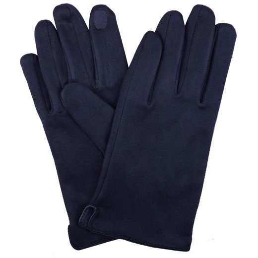 Miękkie i Delikatne Rękawiczki Męskie - Bawełniane - Granatowe RKWEMACSHSTR0008bawGR ze sklepu JegoSzafa.pl w kategorii Rękawiczki męskie - zdjęcie 187980090