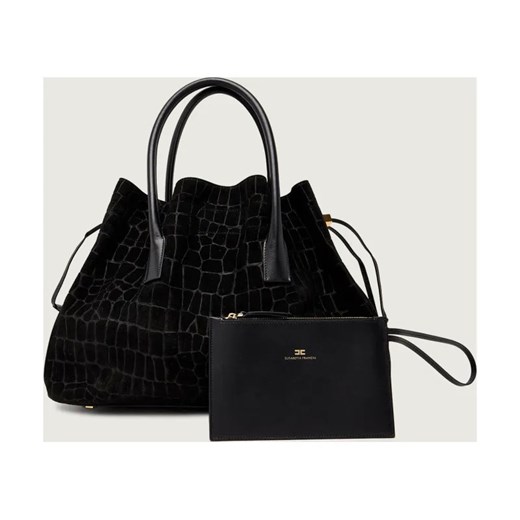 Elisabetta Franchi Shopperka + saszetka | zamsz ze sklepu Gomez Fashion Store w kategorii Torby Shopper bag - zdjęcie 187980222