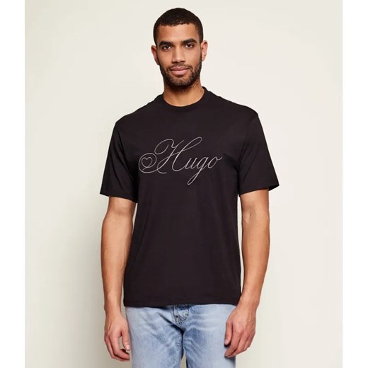 HUGO T-shirt Dalent | Regular Fit ze sklepu Gomez Fashion Store w kategorii T-shirty męskie - zdjęcie 187980303