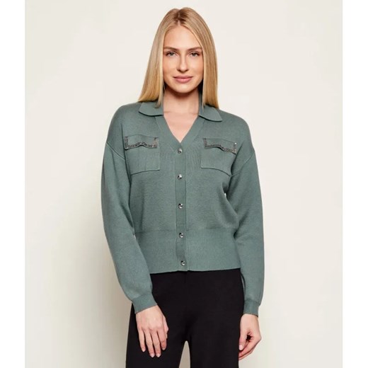 Liu Jo Sport Kardigan | Loose fit | z dodatkiem jedwabiu ze sklepu Gomez Fashion Store w kategorii Swetry damskie - zdjęcie 187980370