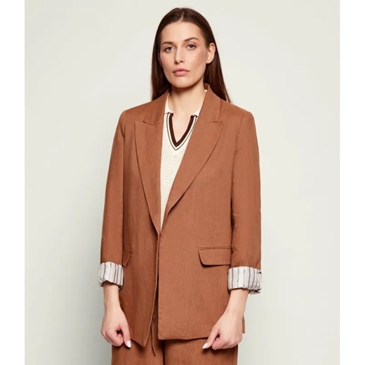 Marella SPORT Lniana marynarka MLSSAUNA | Regular Fit ze sklepu Gomez Fashion Store w kategorii Marynarki damskie - zdjęcie 187981604