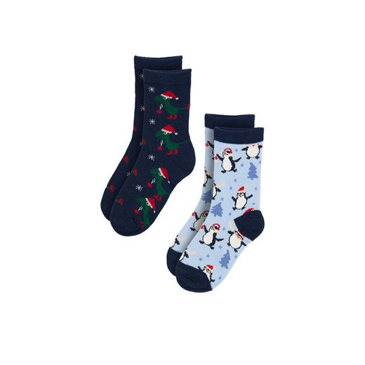 Skarpety długie Action Boy 8KB-006-AW23 (2-pack) Niebieski ze sklepu eobuwie.pl w kategorii Skarpetki dziecięce - zdjęcie 187982473