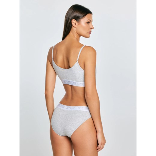 Figi damskie bawełniane szare Matyllda 901 ze sklepu Big Star w kategorii Majtki damskie - zdjęcie 187984174