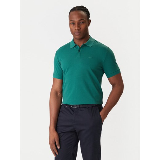 BOSS Polo Pallas 50468362 Zielony Regular Fit ze sklepu MODIVO w kategorii T-shirty męskie - zdjęcie 187984752