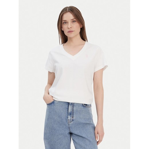 U.S. Polo Assn. T-Shirt WUP0635 Biały Classic Fit ze sklepu MODIVO w kategorii Bluzki damskie - zdjęcie 187984764
