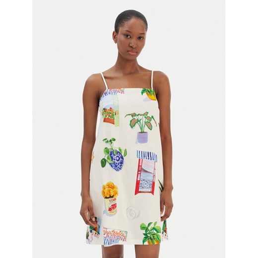 Seafolly Sukienka letnia La Boca 55652-DR Écru Regular Fit ze sklepu MODIVO w kategorii Sukienki - zdjęcie 187984772