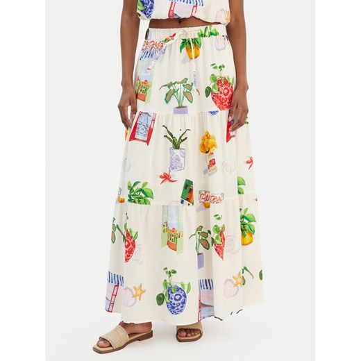 Seafolly Spódnica maxi La Boca 55650-SK Écru Regular Fit ze sklepu MODIVO w kategorii Spódnice - zdjęcie 187984810