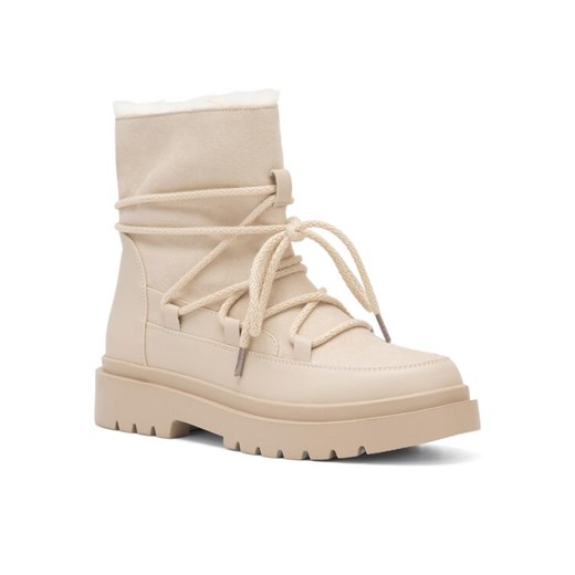 Botki DeeZee WS5609-06 Beżowy ze sklepu eobuwie.pl w kategorii Botki - zdjęcie 187985670