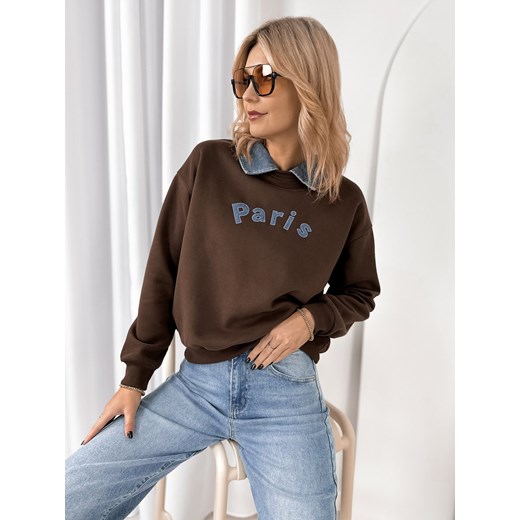 bluza bisbee brązowa one size ze sklepu UBRA w kategorii Bluzy damskie - zdjęcie 187987644