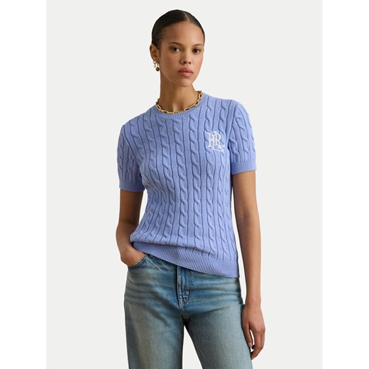 LAUREN RALPH LAUREN Sweter 200P07025003 Błękitny Relaxed Fit ze sklepu MODIVO w kategorii Swetry damskie - zdjęcie 187989143