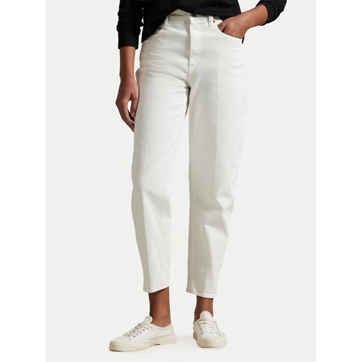 Polo Ralph Lauren Jeansy 211969399001 Biały Tapered Fit ze sklepu MODIVO w kategorii Jeansy damskie - zdjęcie 187989283