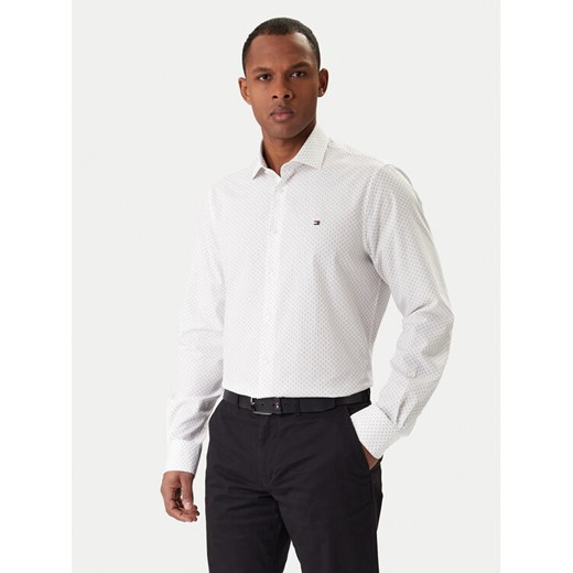 Tommy Hilfiger Koszula MW0MW41660 Biały Slim Fit ze sklepu MODIVO w kategorii Koszule męskie - zdjęcie 187989320