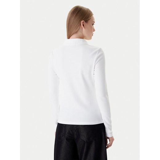 Calvin Klein Bluzka Ls Woven Label LV047E203G Biały Slim Fit ze sklepu MODIVO w kategorii Bluzki damskie - zdjęcie 187989374