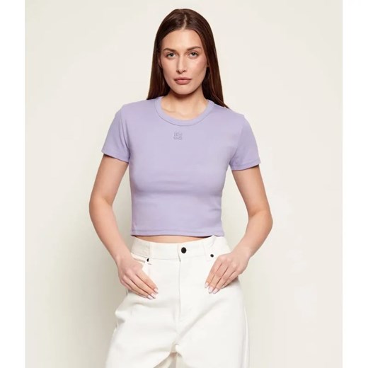 HUGO T-shirt Delanor | Cropped Fit ze sklepu Gomez Fashion Store w kategorii Bluzki damskie - zdjęcie 187991004