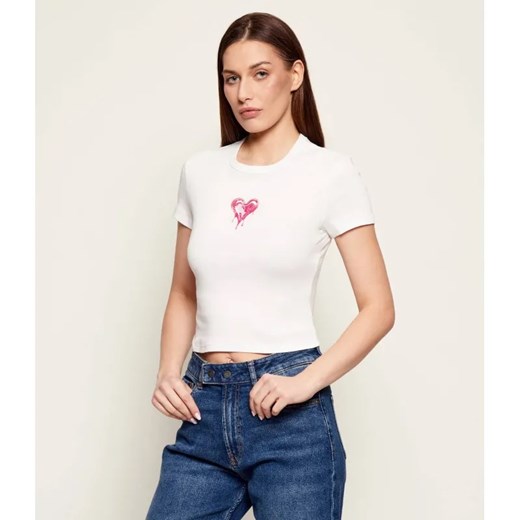 Hugo Blue T-shirt Dever_B_2 | Slim Fit ze sklepu Gomez Fashion Store w kategorii Bluzki damskie - zdjęcie 187991052