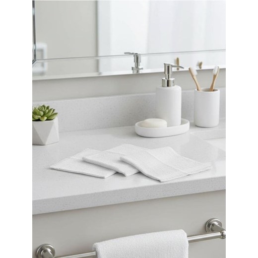 Sinsay - Zestaw bawełnianych ręczników z frędzlami 3 pack - biały ze sklepu Sinsay w kategorii Ręczniki - zdjęcie 187992200