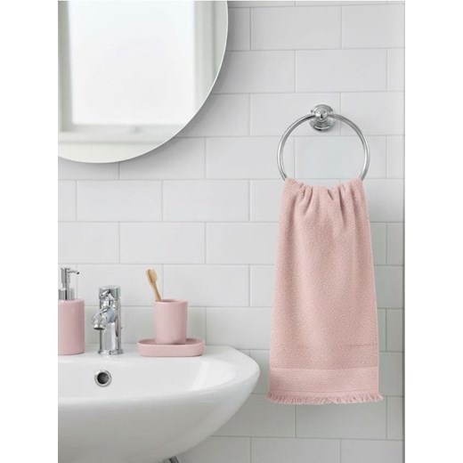 Sinsay - Bawełniany ręcznik z frędzlami - różowy ze sklepu Sinsay w kategorii Ręczniki - zdjęcie 187992212