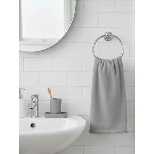 Sinsay - Bawełniany ręcznik z frędzlami - szary ze sklepu Sinsay w kategorii Ręczniki - zdjęcie 187992213