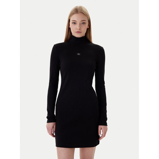 Calvin Klein Jeans Sukienka codzienna LV047E204G Czarny Slim Fit ze sklepu MODIVO w kategorii Sukienki - zdjęcie 187992614