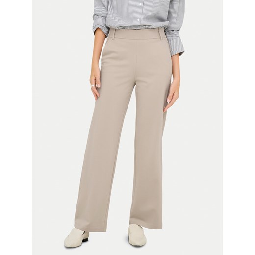 ONLY Spodnie materiałowe Poptrash 15341829 Beżowy Straight Fit ze sklepu MODIVO w kategorii Spodnie damskie - zdjęcie 187993874