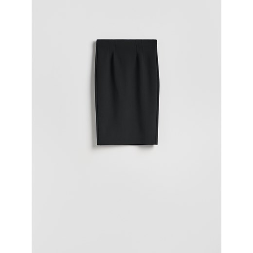 Reserved - Spódnica midi z przeszyciem - czarny Reserved XXL Reserved
