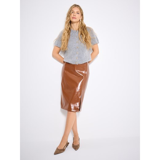 Mohito - Ołówkowa spódnica midi - brązowy ze sklepu Mohito w kategorii Spódnice - zdjęcie 187999194