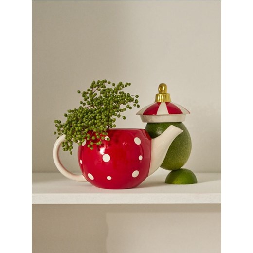 Sinsay - Świąteczny dzbanek do herbaty z motywem bombki choinkowej - czerwony ze sklepu Sinsay w kategorii Dzbanki i zaparzacze - zdjęcie 187999804