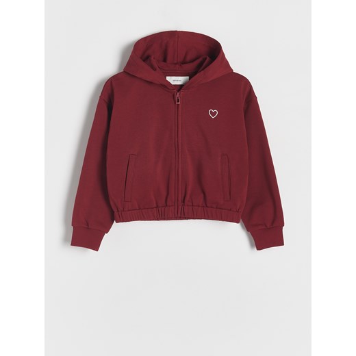 Reserved - Bluza z kapturem - bordowy ze sklepu Reserved w kategorii Bluzy dziewczęce - zdjęcie 188000812