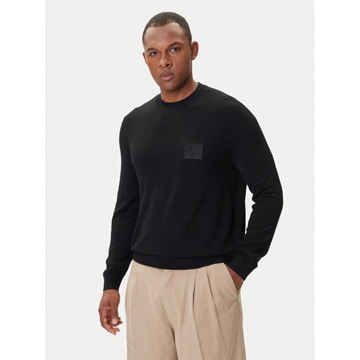 Armani Exchange Sweter XM001329 AF11982 UC001 Czarny Regular Fit ze sklepu MODIVO w kategorii Swetry męskie - zdjęcie 188002464