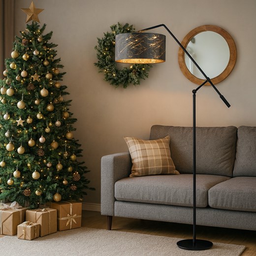 Lampa podłogowa z regulowanym ramieniem do czytania LIBERIA MARMUR ze sklepu Lysne w kategorii Lampy podłogowe - zdjęcie 188003981