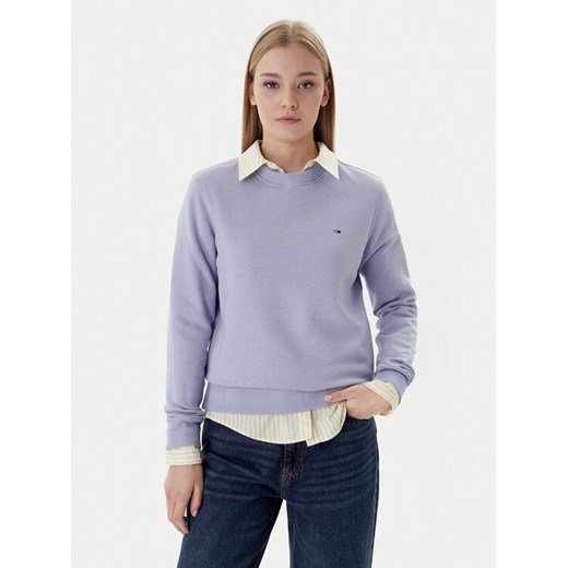 Tommy Jeans Bluza Flag DW0DW19959 Niebieski Regular Fit ze sklepu MODIVO w kategorii Bluzy damskie - zdjęcie 188004373