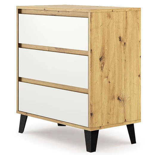 Minimalistyczna komoda na nóżkach dąb artisan + biały S5-Z92 ze sklepu Edinos.pl w kategorii Komody - zdjęcie 188004713