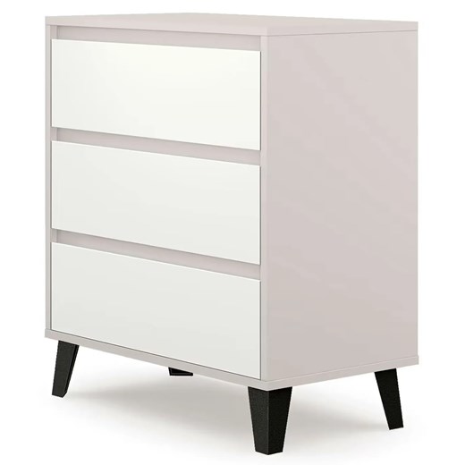 Komoda z 3 szufladami do przechowywania kaszmir + biały P4-K80 ze sklepu Edinos.pl w kategorii Komody - zdjęcie 188004730